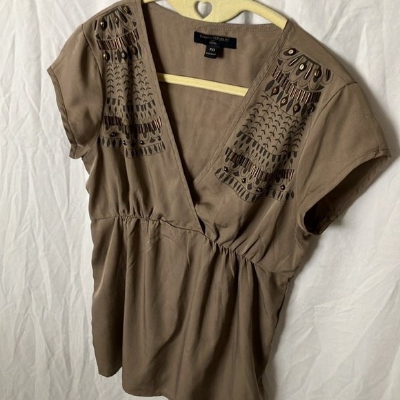 Banana Republic: Lightweight Geometric pattern top- PXS - Picture 13 of 16